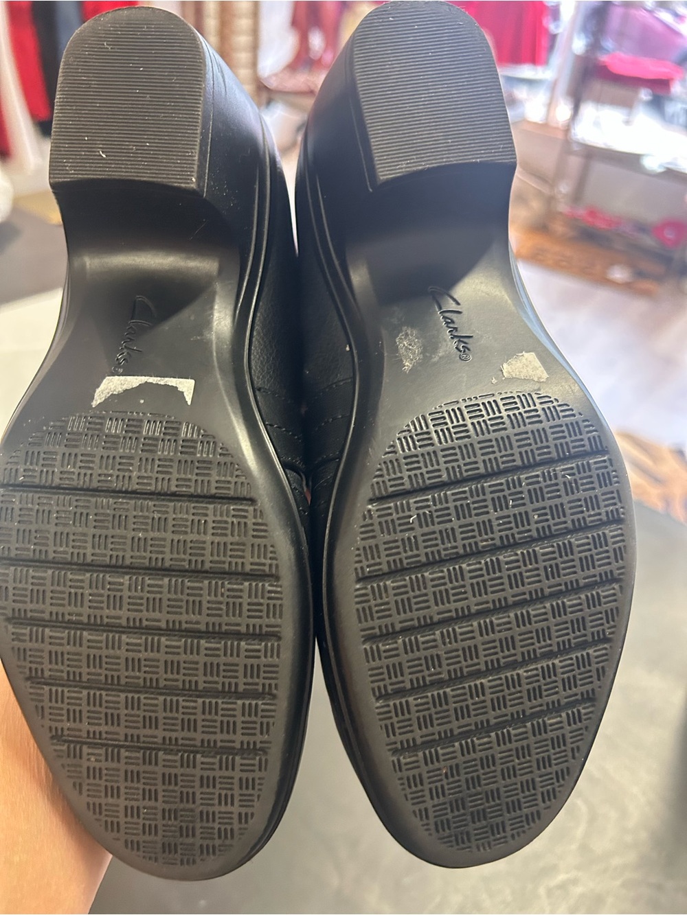 Clarks Black Mary Jane Comfort Flats - Picture 3 of 7